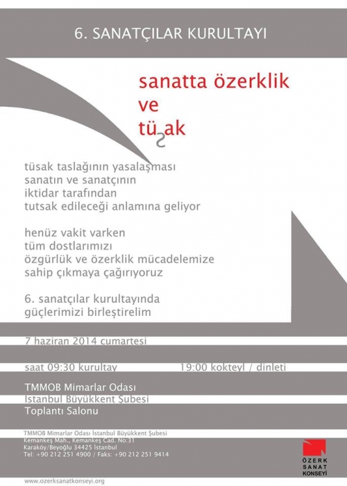 &ldquo;SANATTA &Ouml;ZERKLİK VE T&Uuml;SAK&rdquo; BAŞLIKLI 6.SANAT&Ccedil;ILAR KURULTAYI...