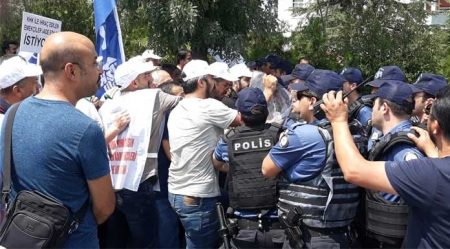 EMEK&Ccedil;İLERİN İNSANCA YAŞAM TALEBİNE POLİS SALDIRISI