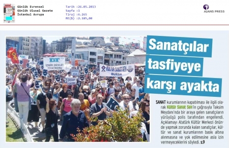 SANAT&Ccedil;ILAR TASFİYEYE KARŞI AYAKTA