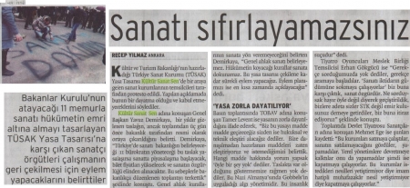 SANATI SIFIRLAYAMAZSINIZ...