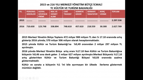 2016 MERKEZİ Y&Ouml;NETİM B&Uuml;T&Ccedil;ESİ ANALİZİ