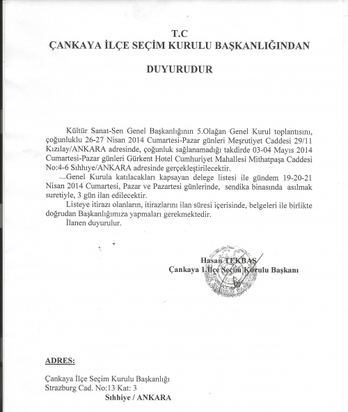 5. OLAĞAN GENEL KURUL DELEGE LİSTESİ DUYURU...