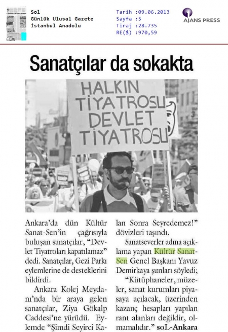 SANAT&Ccedil;ILAR SOKAKTA!