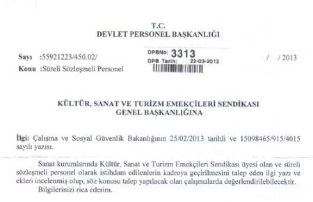 S&Ouml;ZLEŞMELİLERİN KADROYA ALINMASI