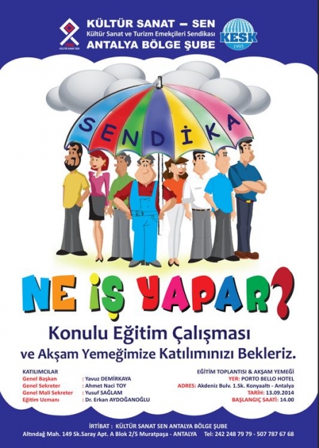 ANTALYA B&Ouml;LGE ŞUBEMİZİN EĞİTİM &Ccedil;ALIŞMASI...