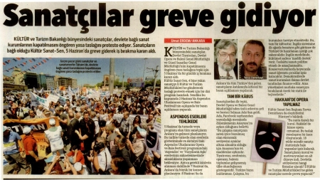 SANAT&Ccedil;ILAR GREVE GİDİYOR