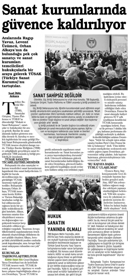 SANAT KURUMLARINDA G&Uuml;VENCE KALDIRILIYOR...