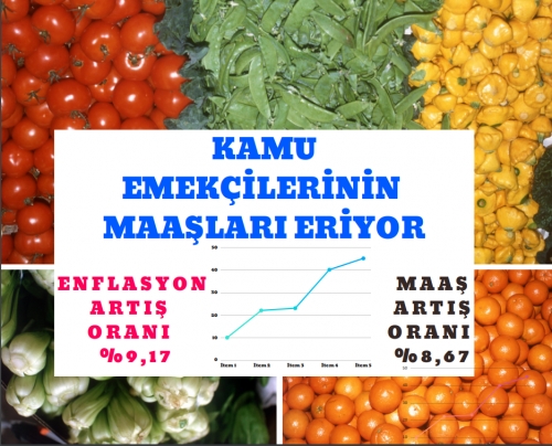 ENFLASYON %9,17 MAAŞ ARTIŞ ORANI %8,67 